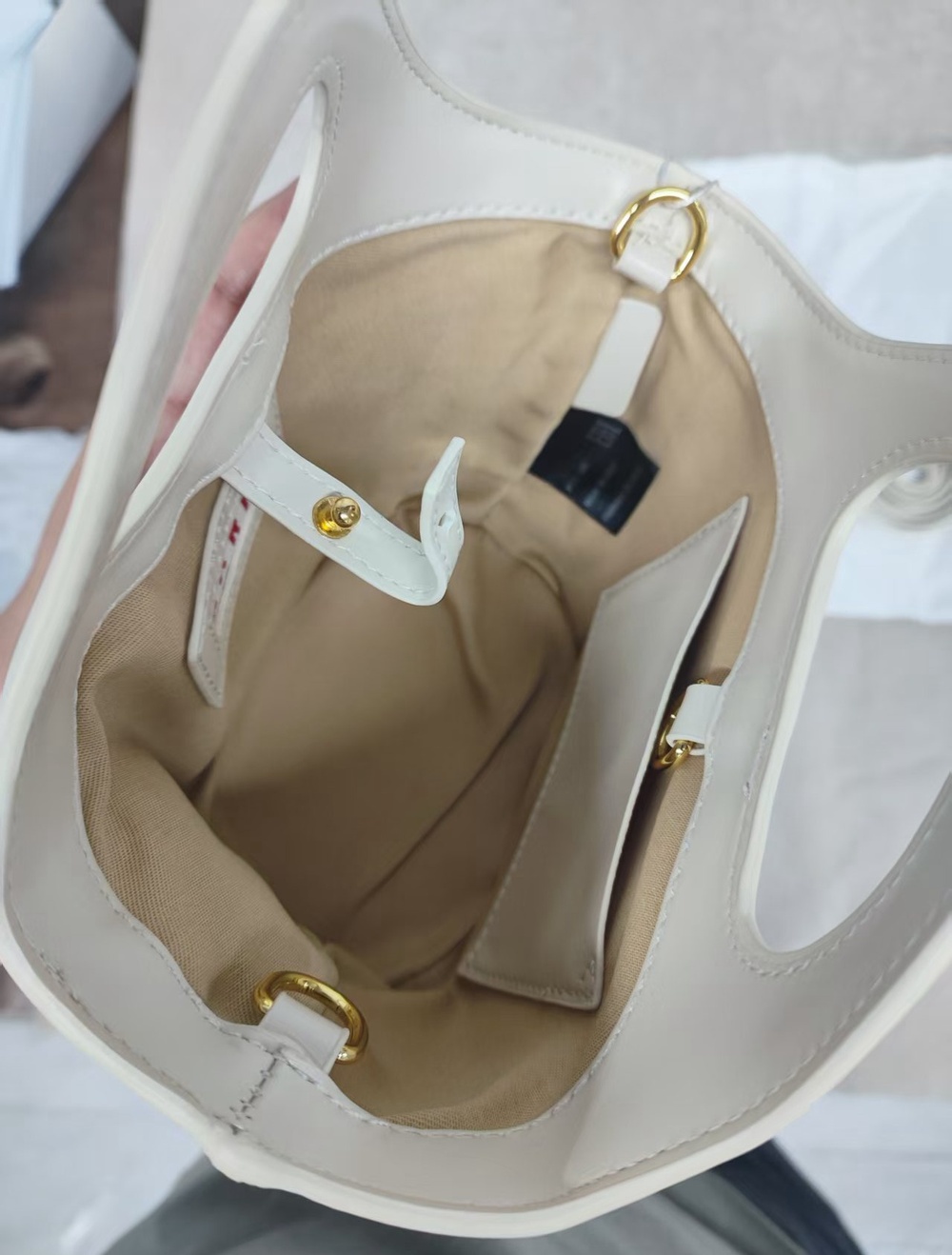 🍦Marni Cream Mini Woven Tote Bag Summer Essential - Picture 4 of 7